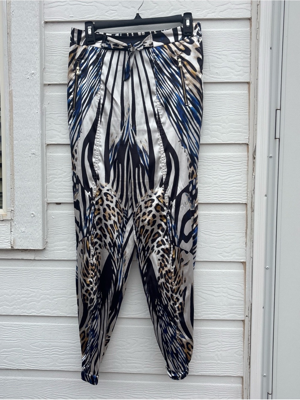 Bebe Dress Joggers Pants Zebra Cheeta Women  Sz S